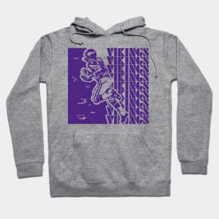 Retro VIkings design purple Hoodie